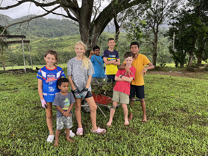 Cyclone clean up has never been easier with 16 kids on the job!