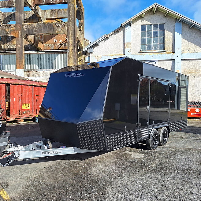 stealth black enclosed trailer
