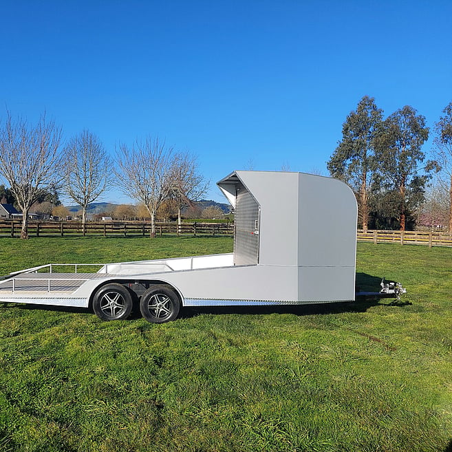 half open trailer car transporter