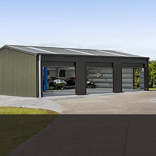 Steel workshop sheds