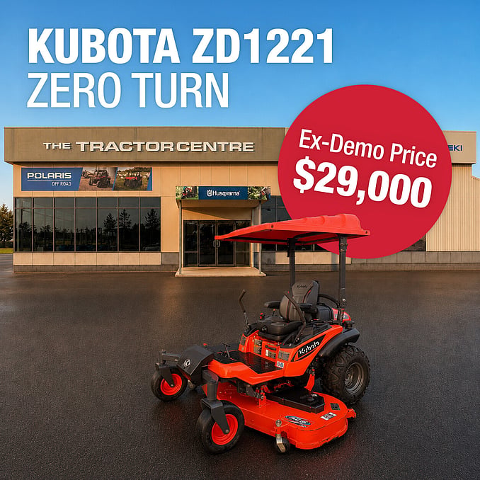 Kubota ZD1221 Zero Turn - $29,000