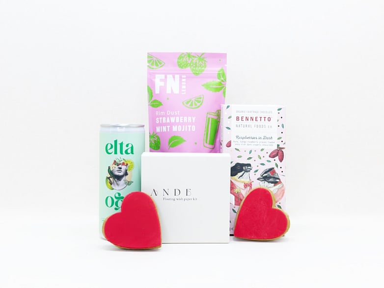 A Gentle Wish gift box NZ — NZ-made gift box with wish kit, alcohol-free cocktail, chocolate and cocktail garnish