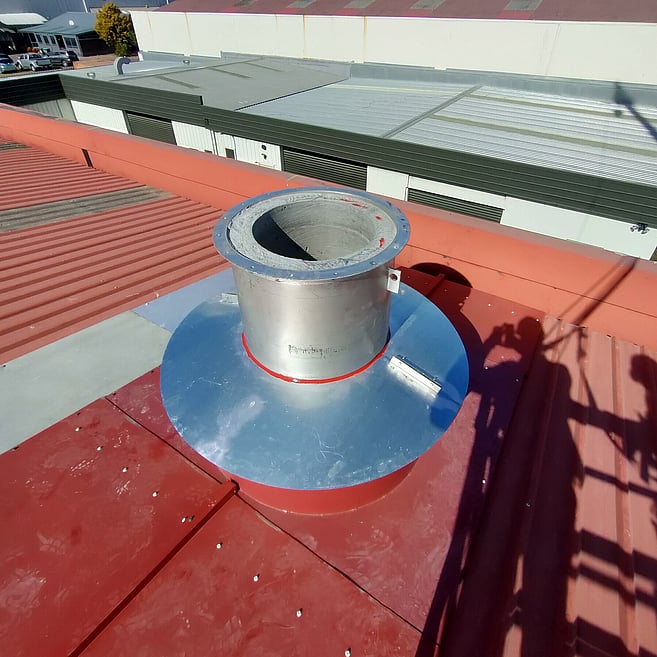 Chimney installation for industrial site