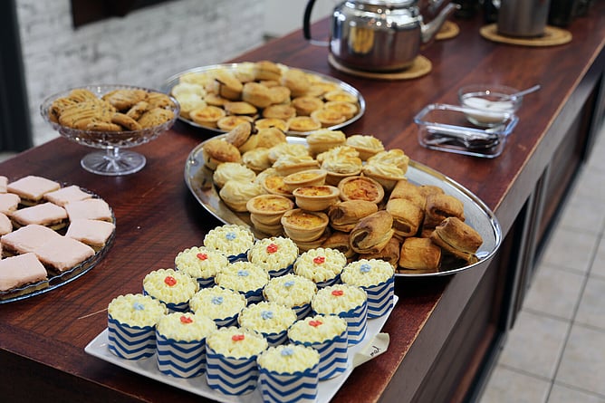 A glimpse of the amazing spread put on by the team of men who were serving in the kitchen.