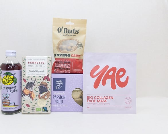 KYND Sweet Things Gift Box — NZ gift box for her under $100 with chocolate, passionfruit cookies, collagen face mask and natural drink in signature white premium gift box