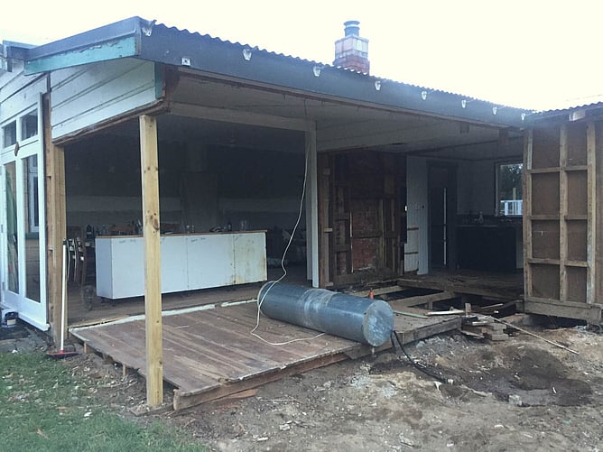old villa in middle of renovation by Whitechurch Construction