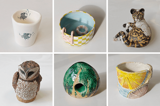 More lovely pieces spotted on the shelves... - Top L-R: Rachel Petrie, Lily Jorgensen, Marlize Alberts.Bottom L-R: Kat Jenkins, Joanne Van Vliet, Jen Howell.