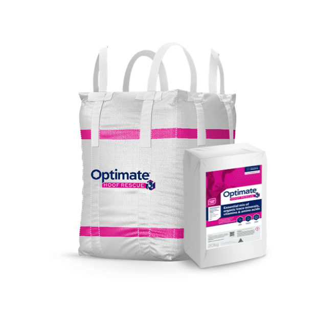 OptiMate Hoof REscue 1 tonne and 20kg bags for your dairy herds hooves