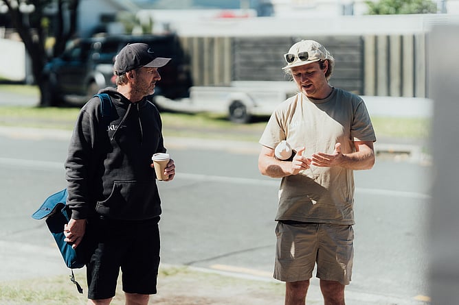 Builder discussing renovation and rebuild options for a residential home project in New Zealand