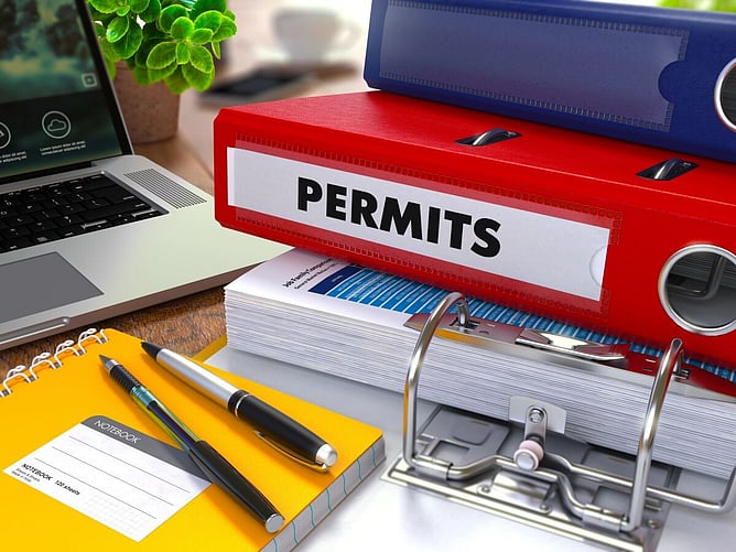 folders labeled permits