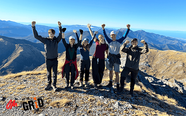 Ethan Hosking (second from right) and the rest of his Off the GRID experience team.