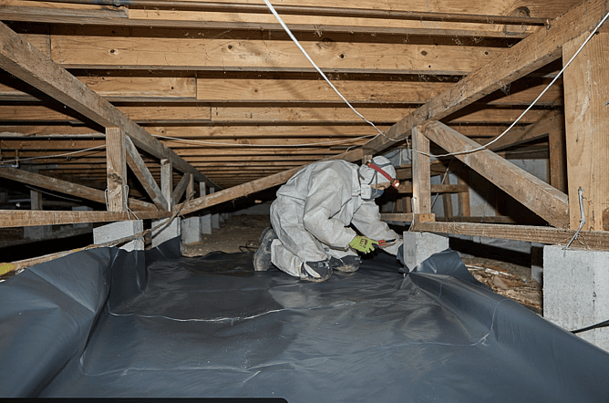 UNDERFLOOR INSULATION AND GROUND VAPOUR BARRIER