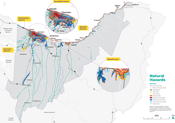Regional growth and development map from the Eastern Bay of Plenty Spatial Plan