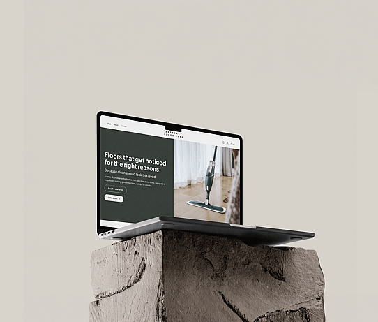 Mobile view of modern website design