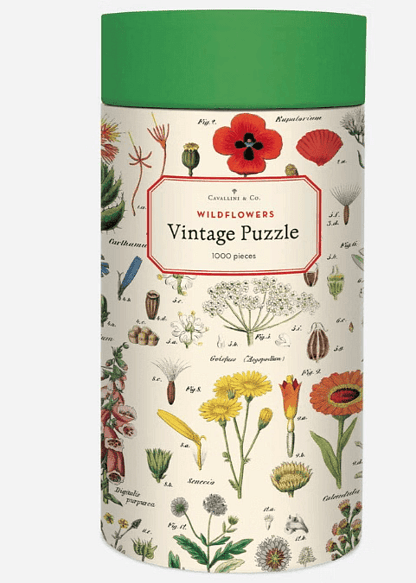 Cavallini & Co 1000 Piece Vintage Poster Jigsaw Puzzle: Wild Flowers