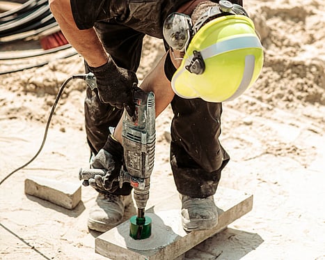 Representative image of concrete core drilling for a service penetration