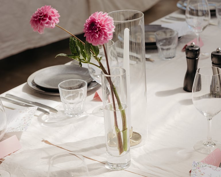 Wedding florals at vineyard wedding Waiheke Island
