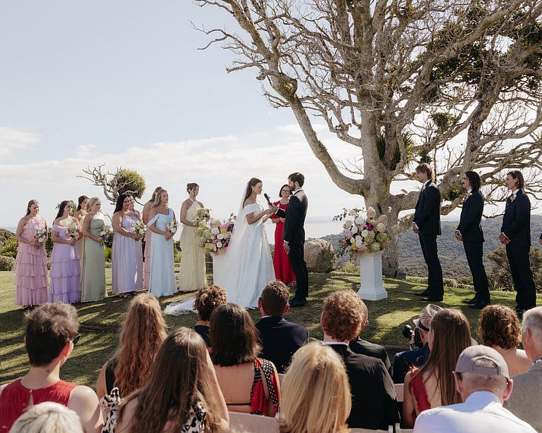 Waiheke Island Vineyard Wedding Ceremony