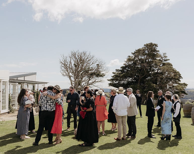 vineyard wedding waiheke island at Batch Winery
