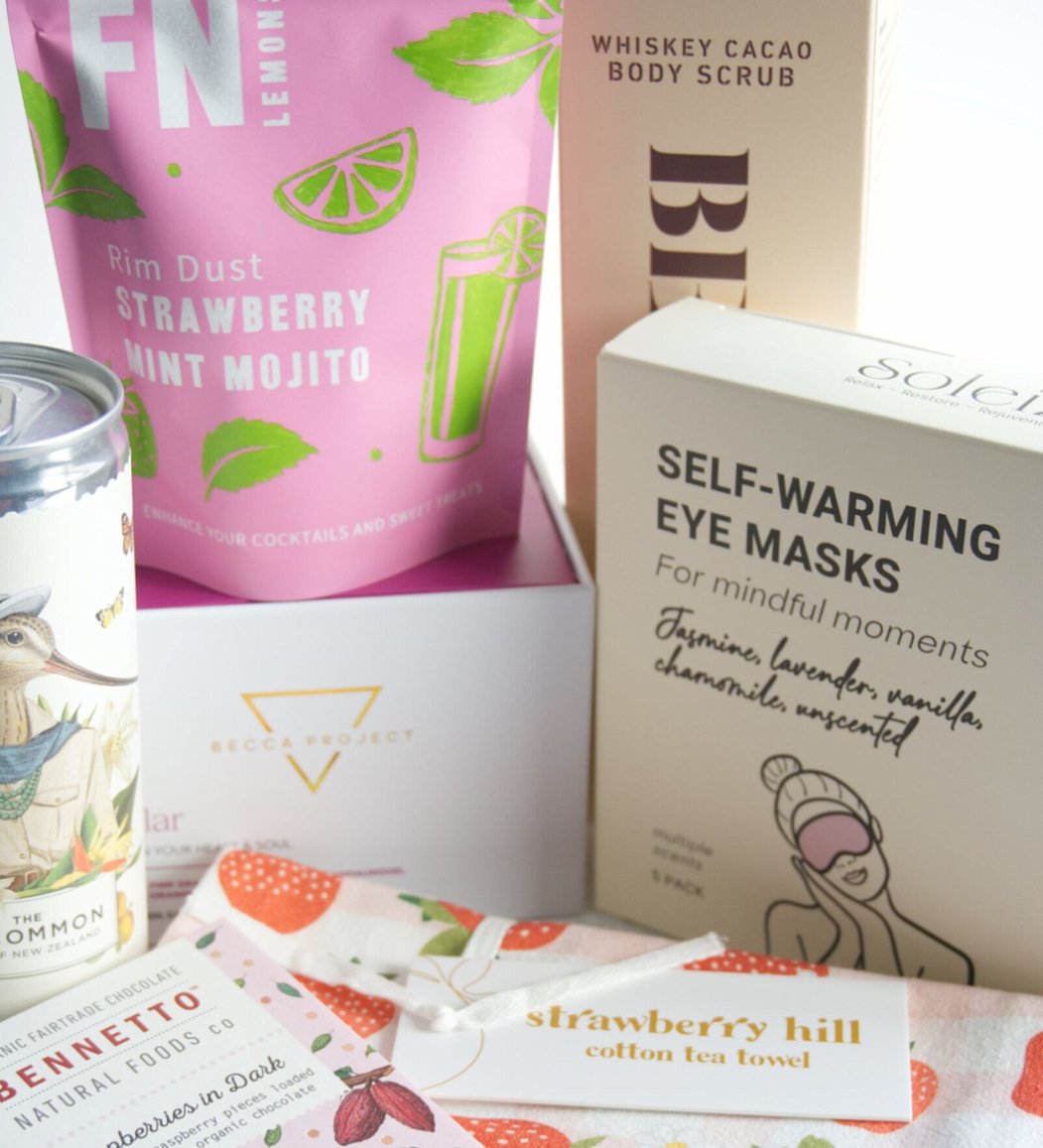 Gifts for her NZ featuring luxury self-care products and NZ-made treats