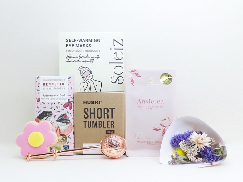 Sympathy gift box NZ with comforting NZ-made products from KYND Gift Boxes
