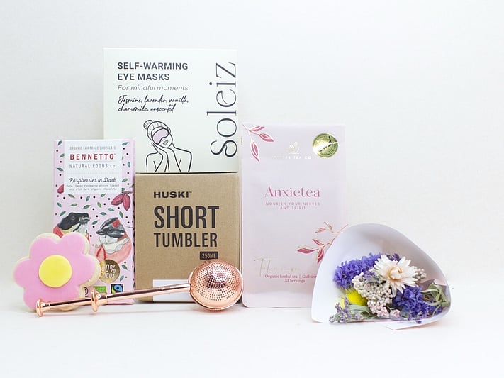 Sympathy gift box NZ with comforting NZ-made products from KYND Gift Boxes