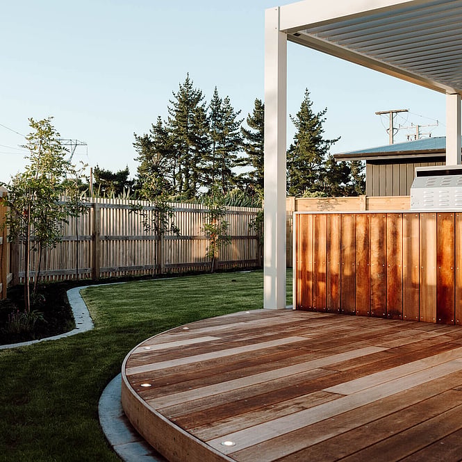 Decking and awning