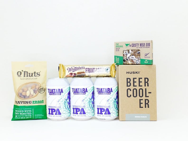 Craft Beer gift box NZ &mdash; NZ-made gift box for him with craft beer, beer cooler, nuts and chocolate