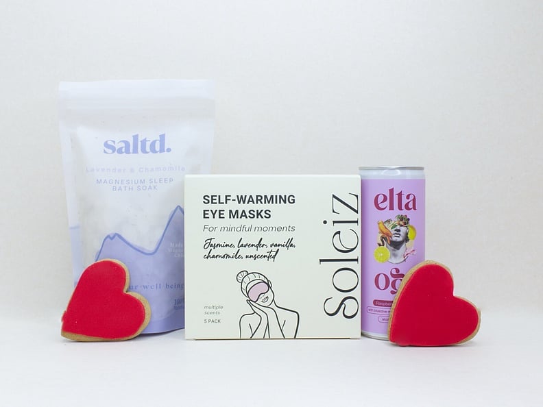 The me time gift box NZ &mdash; NZ-made self-care gift box with Saltd bath salts, Soleiz eye mask and Elta Ego cocktail