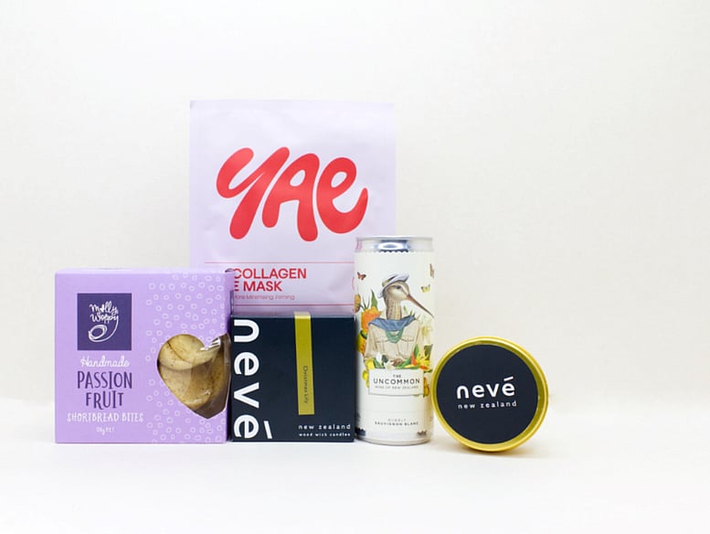 NEVE, MOLLY WOPPY COOKIE, YAE COLLAGEN FACEMASK, UNCOMMON WINE