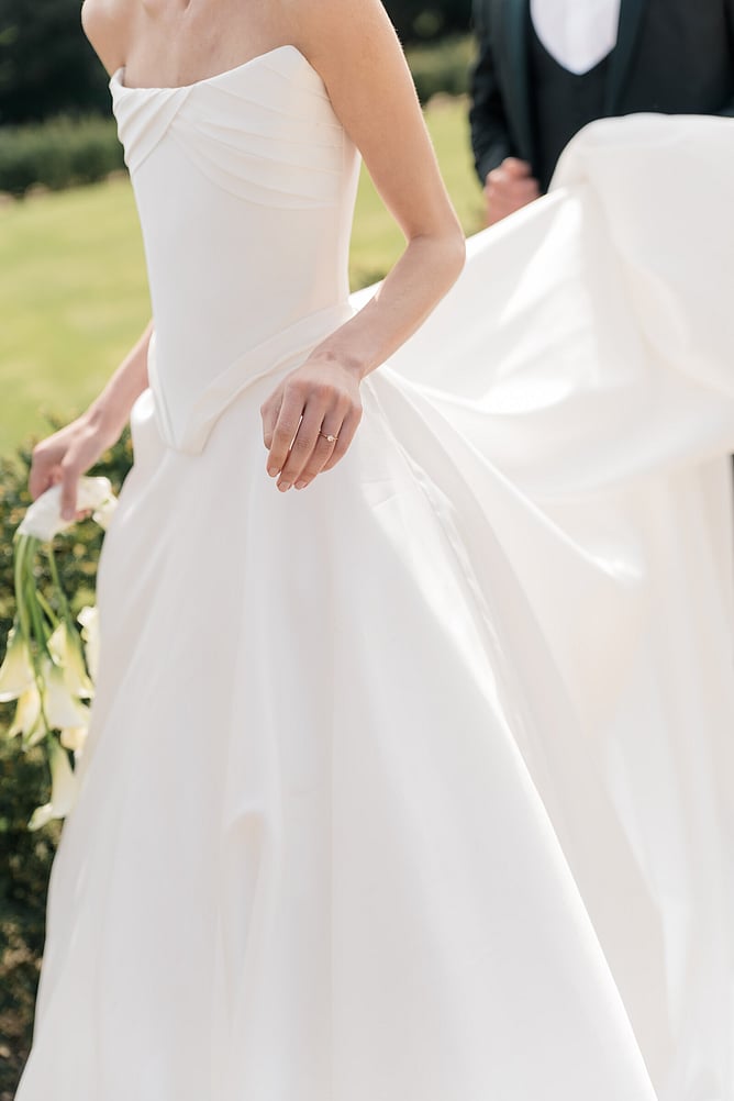 Detail on Bespoke Wedding Dress by Kate Edmondson