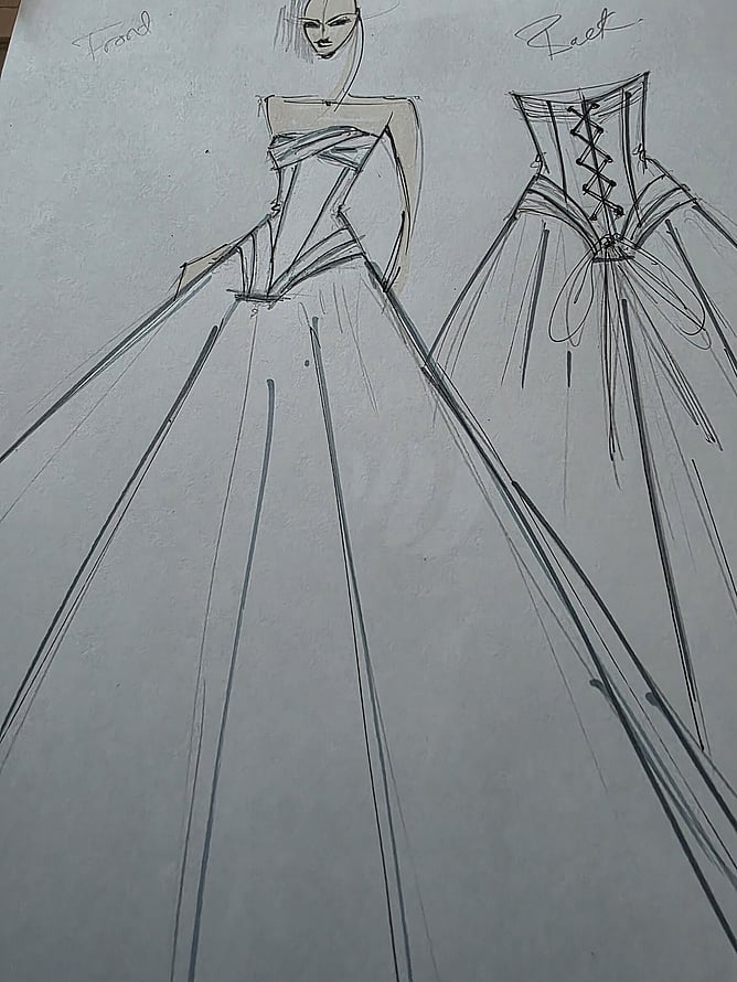 Designer sketch by Kate Edmondson