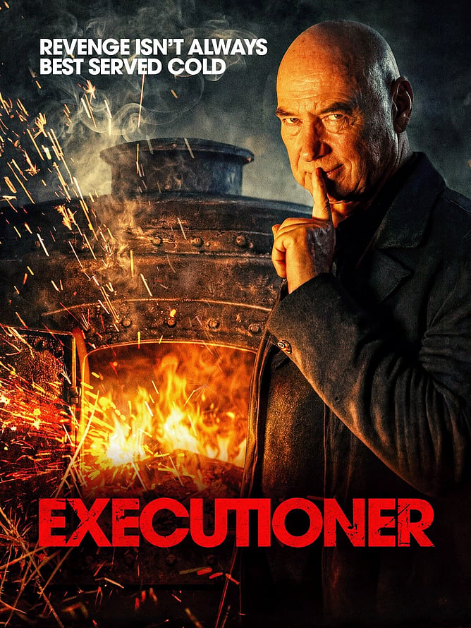 Poster for 'EXECUTIONER', a 2026 British political thriller adapted from Peter Benedict’s stage play 'DEADLOCK' and released on UK digital from 6 July via Reel2Reel Films.