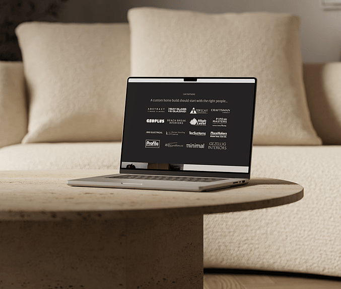 Mobile view of modern website design