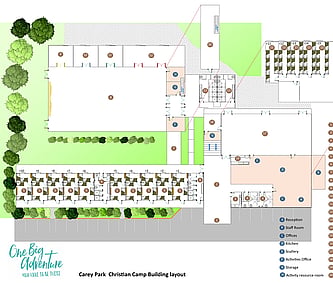 Buildin Plan Of Carey Park Christian Camp located Henderson Valley West Aukland