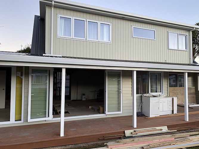 Waihi Beach house reno with Alted Engineering providing structural steel 