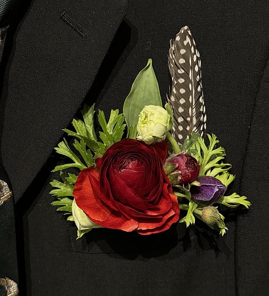 School Ball buttonhole flower piece