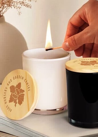 Custom Branded promo candle
