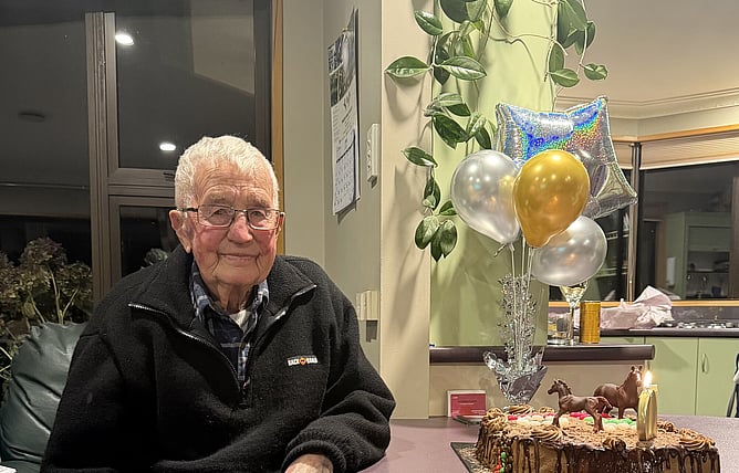 White Robe Lodge patriarch Brian Anderton celebrating the 70th anniversary of the famous stud farm - Photo: supplied