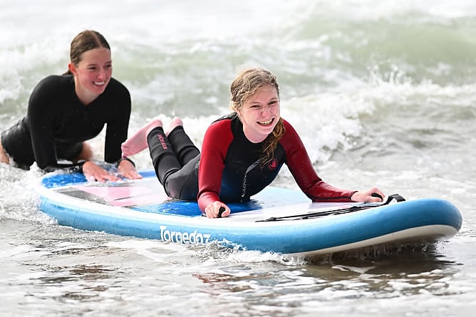 Astella's first surf experience