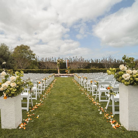 Ceremony Setup at Cherry Blossom Round