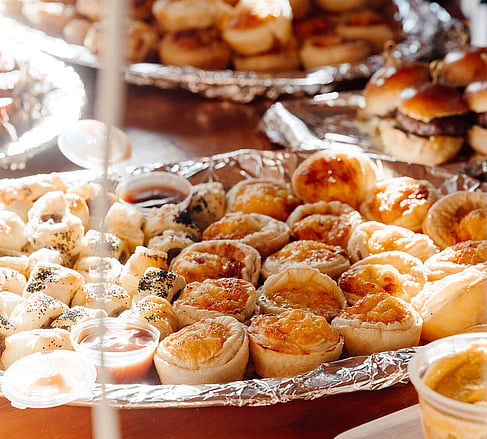 Light refreshments and nibbles served at the Ebode mid-build open home