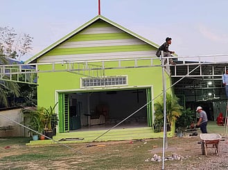 Building additions to Cambodian church