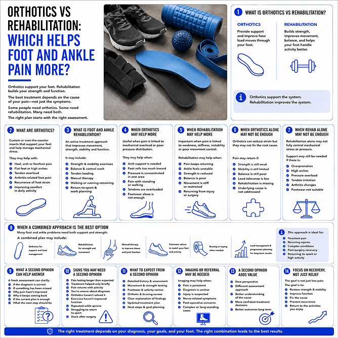 Orthotics vs Rehabilitation for Foot Pain: Which Is Better?
