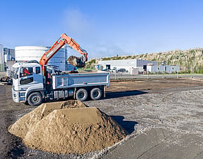 Ground improvements for a refrigerated logistics hub