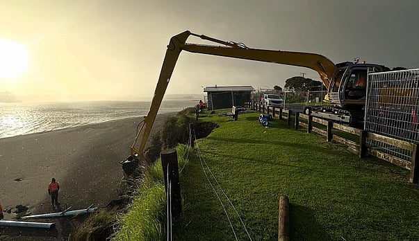 The long weekend callout: slip repair in Raglan