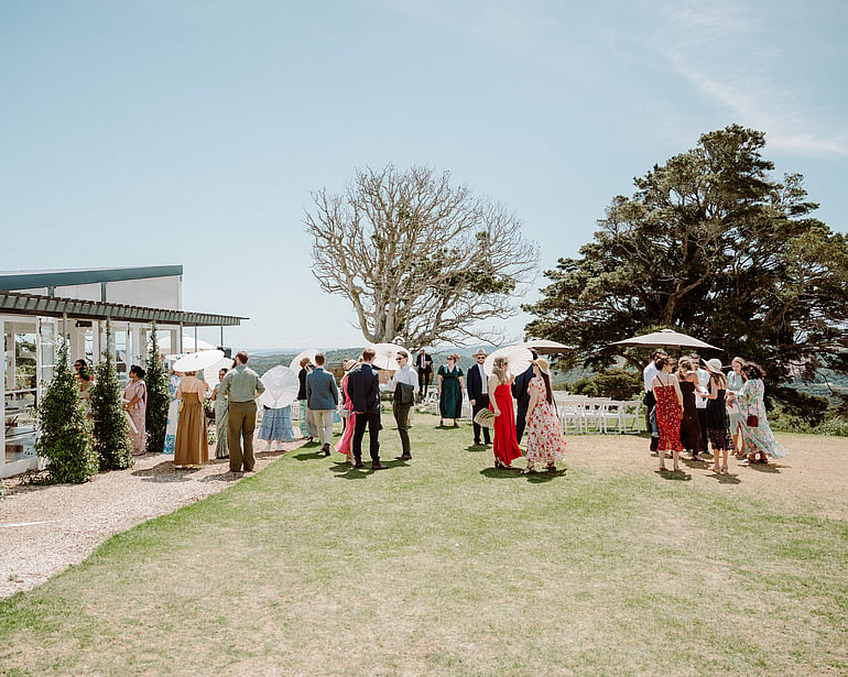 Wedding florals at Batch Winery, Waiheke Island