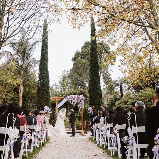 Autumn at the Barrel Waterfall Ceremony Location