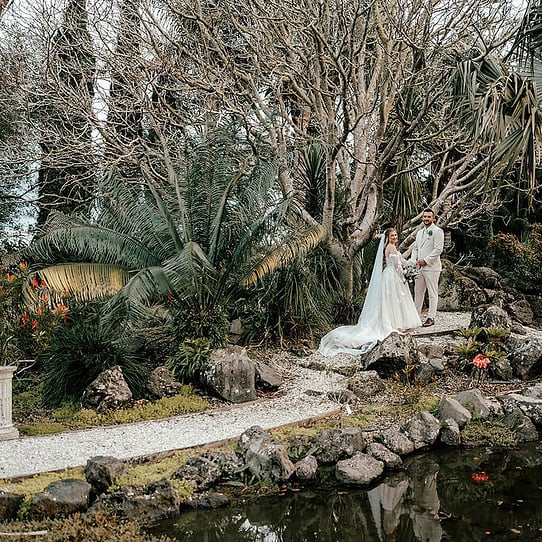 Couple by the Pond in August