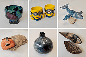 Pit firing pics, heads on the wall, lustre firing planned